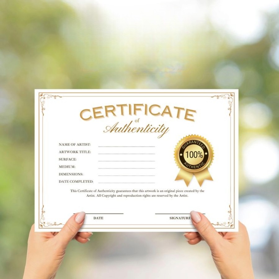 A4 Certificate